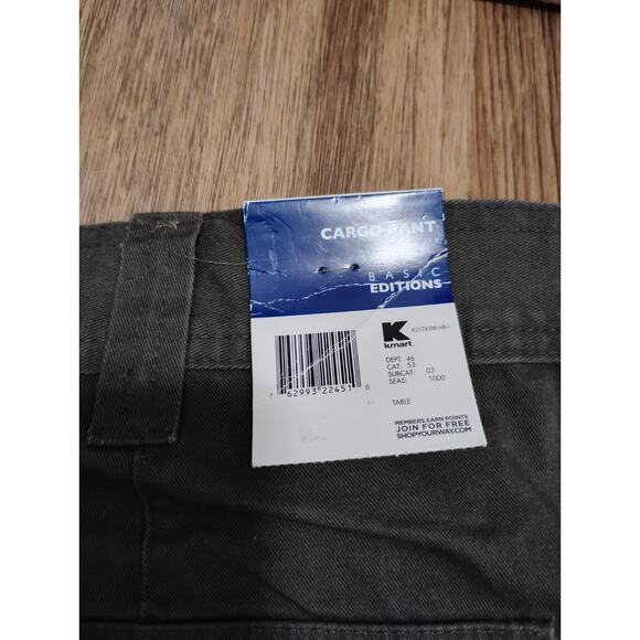 Basic Edition KMART Big Mens Cargo Pants 48x29 New With Tags - Picture 7 of 10